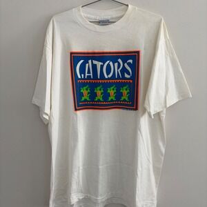 Vintage All Sport Proweight Gators Graphic T-Shirt XXL White USA Made